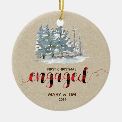 Winter 1st Christmas Engaged Ornament Gift