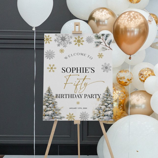 Winter 50th Birthday Welcome sign (Creator Uploaded)