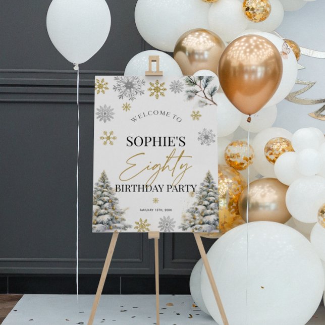 Winter 80th Birthday Welcome sign (Creator Uploaded)