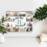 Winter Abundance Photo Calendar<br><div class="desc">Share a favorite memory on each page of this 2023 photo calendar. Cover features a thumbnail version of each photo with your family name and monogram in the center, surrounded by lush green watercolor botanical foliage. Inside, your photos appear in vibrant full bleed with the month overlaid in white handwritten...</div>