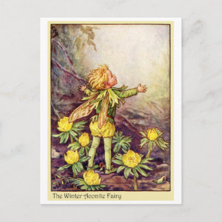 Winter Aconite Fairy Postcard