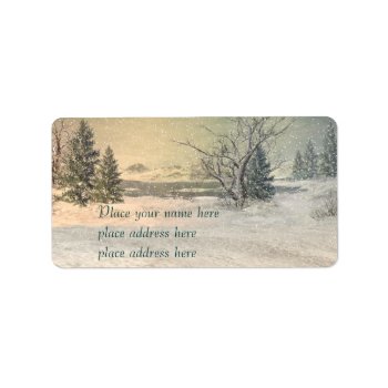 Winter Adress Lable Label by RenderlyYours at Zazzle