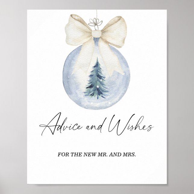 Winter advice and wishes for Newlyweds Poster (Front)