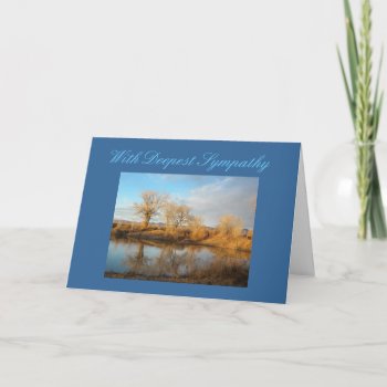 Winter Afternoon Landscape Sympathy Card by bluerabbit at Zazzle