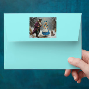Winter Alice blue standard envelopes back
