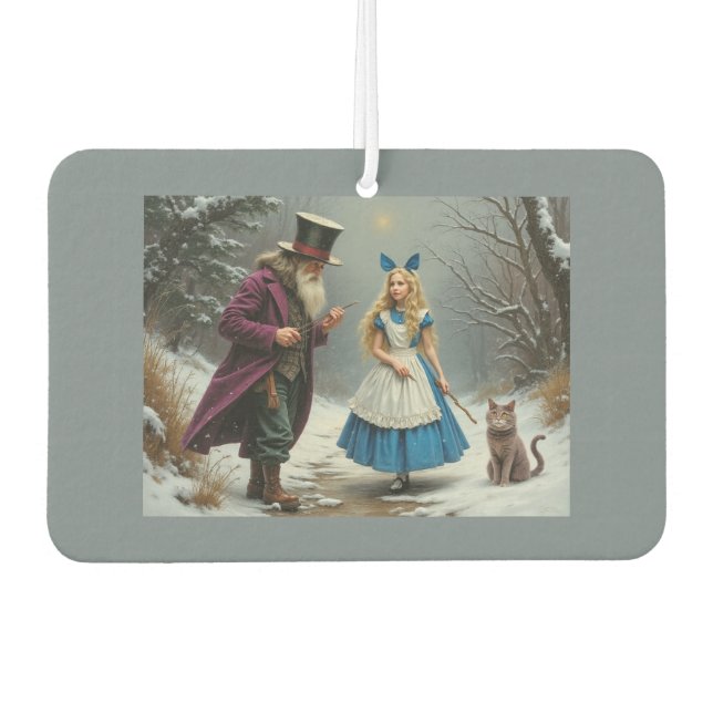Winter Alice gray car air freshener (Front)
