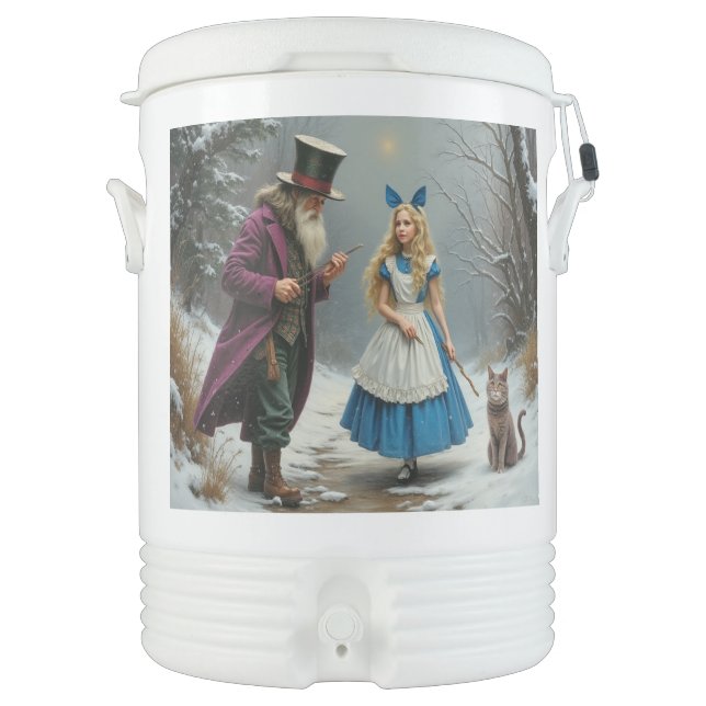 Winter Alice Igloo beverage cooler 10 gallon (Front)