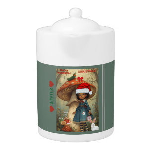 Winter Alice in Wonderland Drink Me Teapot