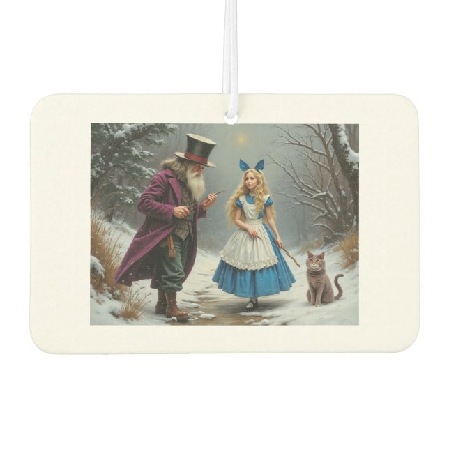 Winter Alice white car air freshener (Front)