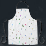 Winter Alpine Skiers Skiing Ski Skis Pattern Apron<br><div class="desc">Cool winter themed skier pattern design with skiers skiing down alpine ski resort slopes among snow covered fir trees in alps. Freeride skiers are wearing colorful vintage retro ski suits, skiing downhill with skis on a white snowy mountain landscape background. Wonderful winter sport fun gift for a skier in your...</div>