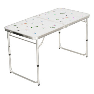 Winter Alpine Skiers Skiing Ski Skis Pattern Beer Pong Table