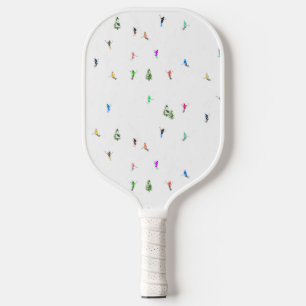 Winter Alpine Skiers Skiing Ski Skis Pattern Pickleball Paddle