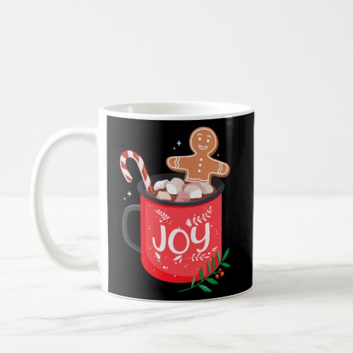 Winter And Cocoa With Candy Cane With Joy Coffee Mug