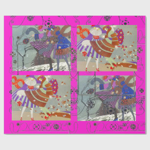 WINTER AND FALL ART DECO BEAUTY FASHION WRAPPING PAPER