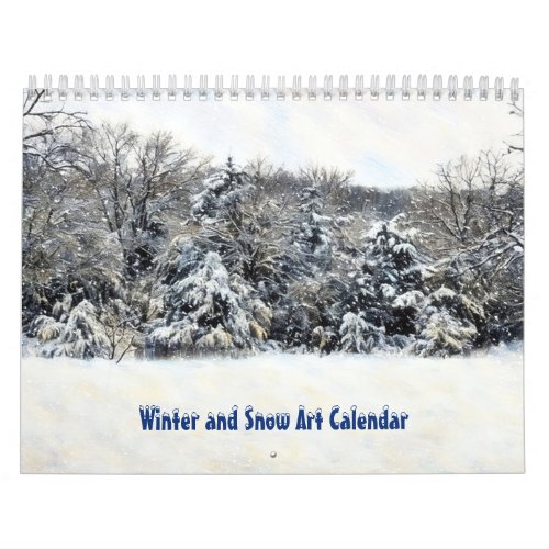 Winter and Snow Art Calendar