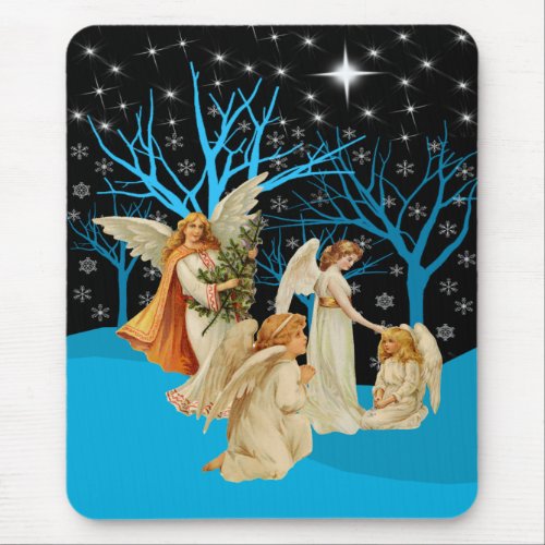 Winter Angels Mouse pad