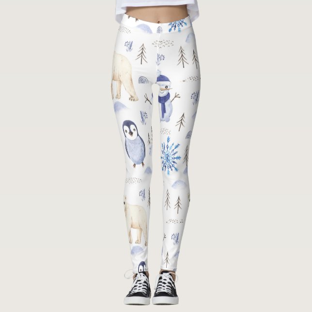 Winter animal classic leggings (Front)