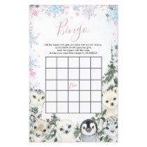 Winter Animal Gender Reveal Bingo Games