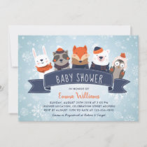 Winter Animals Baby Shower Invitation