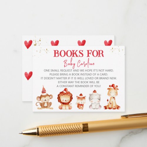 Winter Animals Books for Baby Library Enclosure Card