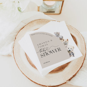 Winter Animals Gender Neutral Baby Shower Napkins