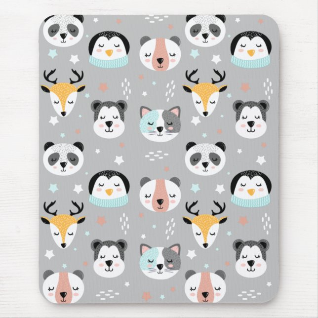 Winter Animals Mouse Pad (Front)