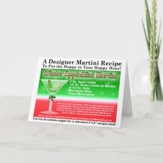 WINTER APPLE MINT CHRISTMAS MARTINI RECIPE CARD