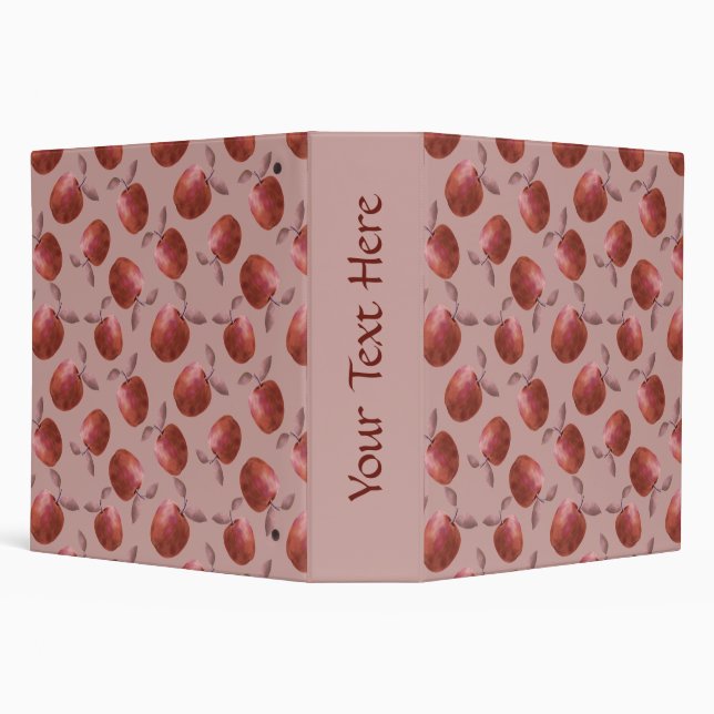 Winter apples muted red shades  3 ring binder (Background)