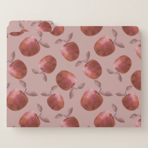 Winter apples muted red shades file folder