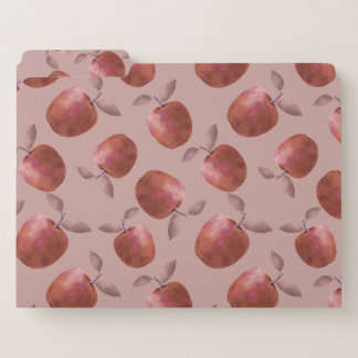 Winter apples muted red shades file folder