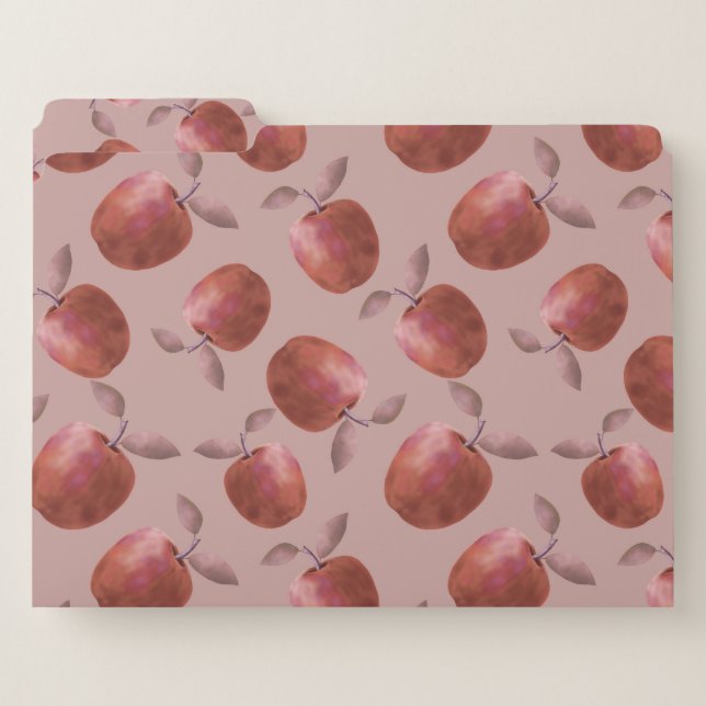 Winter apples muted red shades  file folder (Front Left)