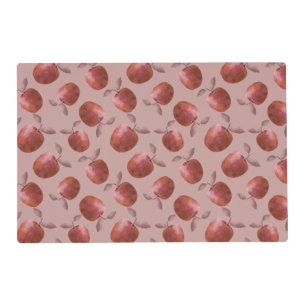 Winter apples muted red shades placemat