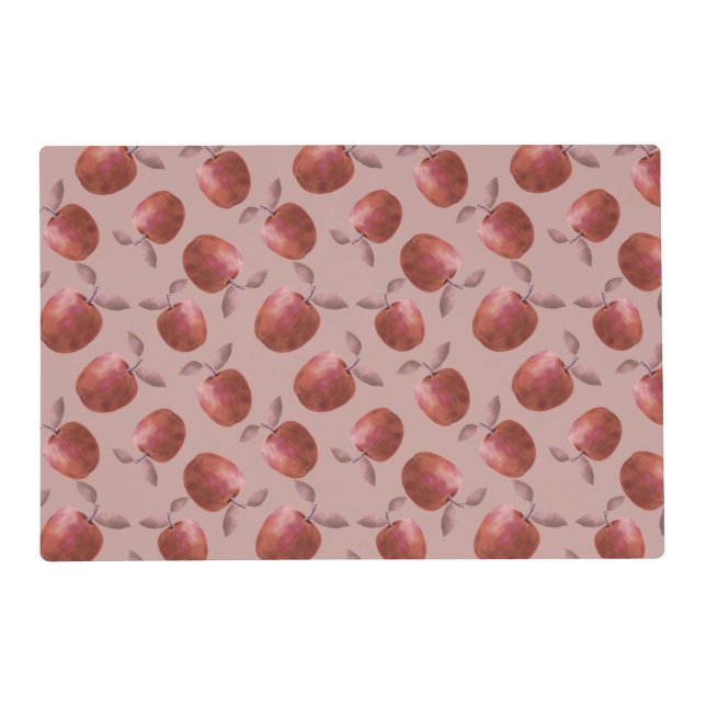 Winter apples muted red shades placemat (Front)