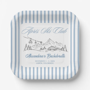 Winter Apre Ski Bachelorette Party Paper Plates