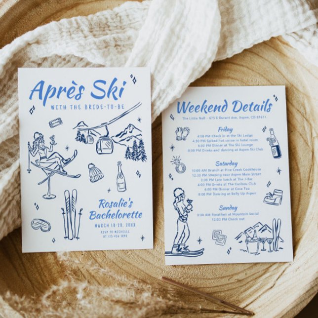 Winter Apres Ski Bachelorette Invitation (Creator Uploaded)