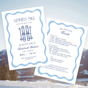 Winter Apres Ski Bachelorette Party  Invitation