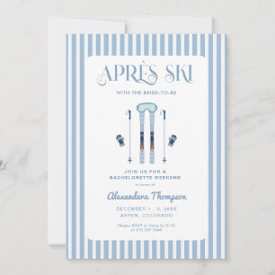 Winter Apres Ski Bachelorette Party Invitation