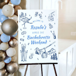 Winter Apres Ski Bachelorette Welcome Sign