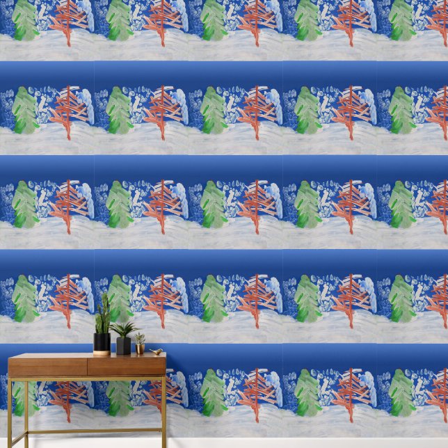 Winter Art by Kids Wallpaper (Hallway)