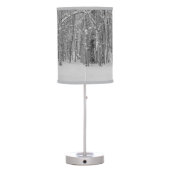 Winter Aspen Trees Table Lamp (Back)