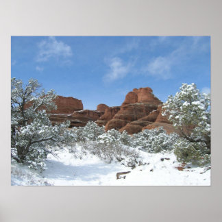 Winter at Arches Poster