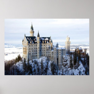 Winter at Neuschwanstein Castle, Germany Bavaria Poster