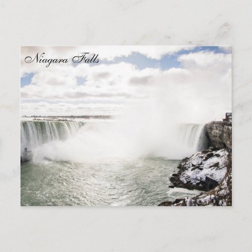 Winter at Niagara Falls Postcard