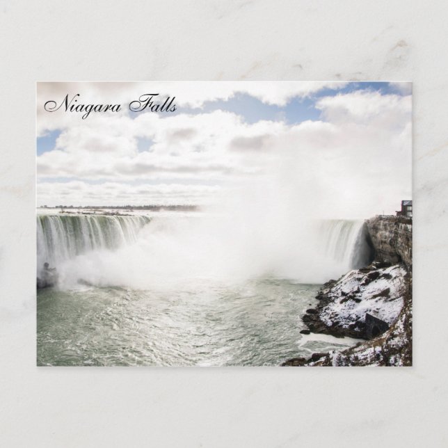 Winter at Niagara Falls Postcard (Front)