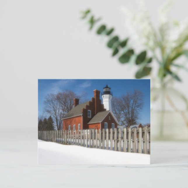 Winter at Port Sanilac Postcard (Standing Front)