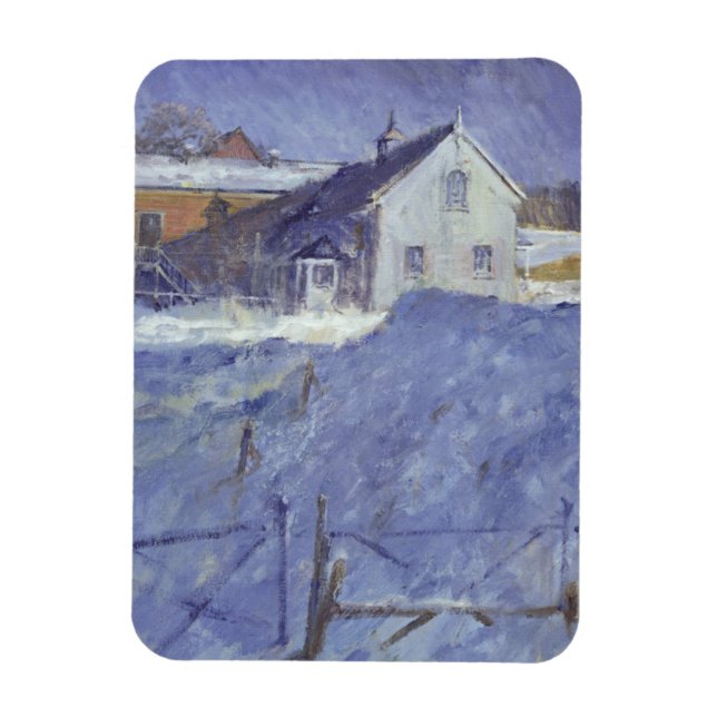 Winter at Silver Lodge Magnet (Vertical)