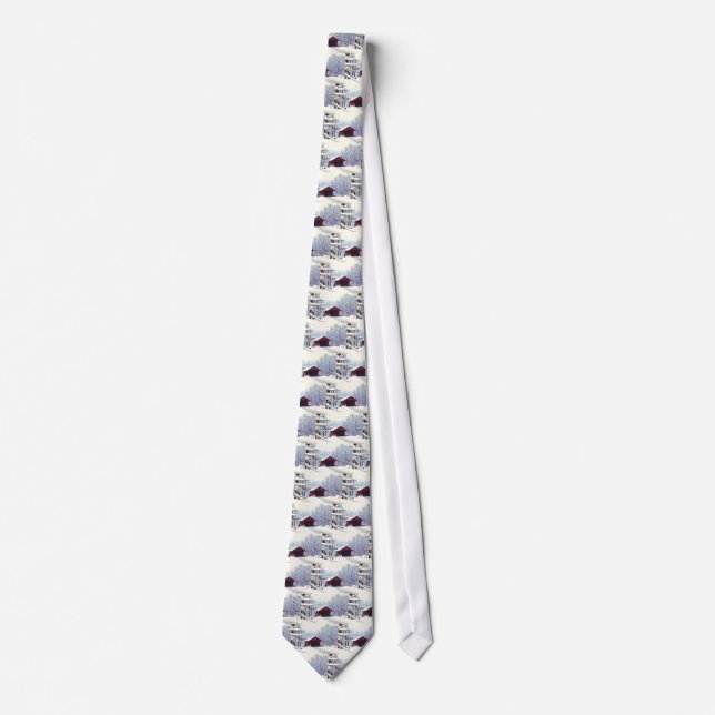 WINTER, AT THE COVERED BRIDGE tie (Front)