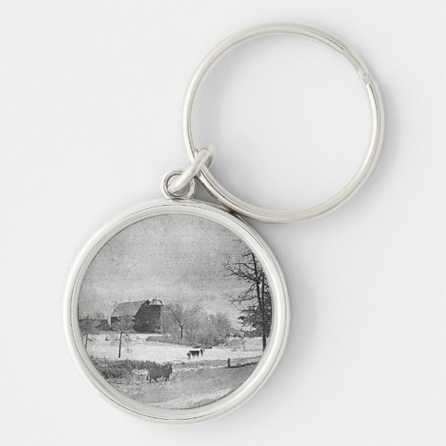 Winter at the Farm Keychain (Front)