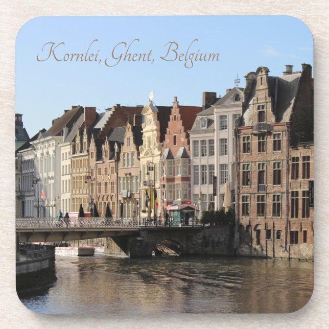 Winter at the Kornlei in Gent, Belgium Beverage Coaster (Front)