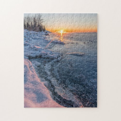 Winter at Two Harbors Minnesota Jigsaw Puzzle